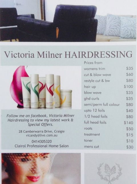 Victoria Milner Hairdressing - Gold Coast Hairdresser 0